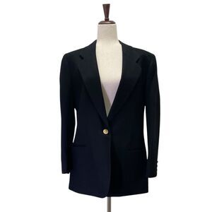 Pietrafesa for Studio 121 Black 100% Camel Hair Single Button Blazer Size 8 Reg